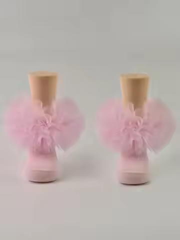 1 Pair Girls' Lace Ruffle Socks Fluffy Ruffle Baby Infant Princess Socks
