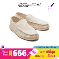 TOMS รองเท้าลำลองผู้ชาย สลิปออน รุ่น Alonso Loafer Rope Fog Heritage Canvas Suede (CE) รองเท้าลิขสิท