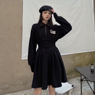 Slimming Black Sweater Dress - Trendy Fall/Spring