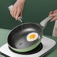 炊大皇 - 竹青色麥飯石平底不粘煎鍋28cm