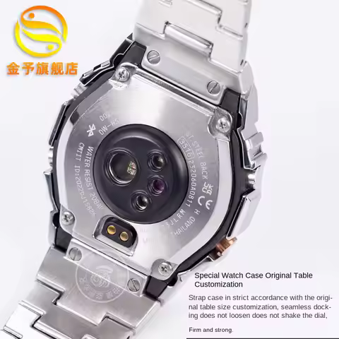 For Casio G-SHOCK DW-H5600 Bluetooth Heart Rate 5600 Watchbands modified Small Block Stainless Steel