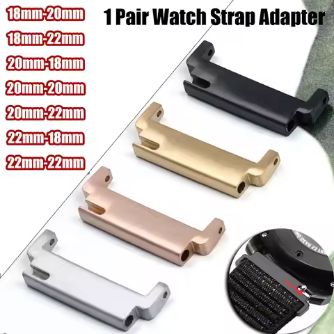 1 Pair Watch Strap Adapter 18mm To 20mm 22mm,20mm To 18/20/22mm,22mm To 22mm Quick Release Pins Conn