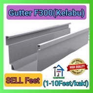 F300 Gutter PVC (GREY) 1 Feet till 10 Feet