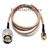 1pc RG142 RP-SMA male to N male Plug RF Pigtail Coaxial Cable 10cm 15cm 20cm 30cm 50cm 1m 2m 3m 5m