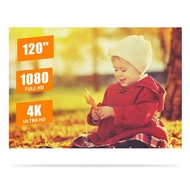 120 Inch Portable Metal Projector Screen Anti-Light Movie Screen 16:9 3D 4K 1080P HD Foldable Projec