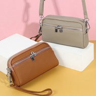 nunu handbag handbag Lapisan pertama kulit lembu panjang beg tangan satu bahu