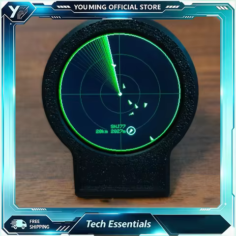 USB‑C Deskradar Live ADS‑B Flight Tracker Gadget Sonar‑Grid Display 3D‑Printed Shell Aviation Deskto