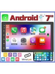 7 英寸適用於 Android 雙 2Din 汽車立體聲收音機 Carplay 主機 GPS WIFI 衛星