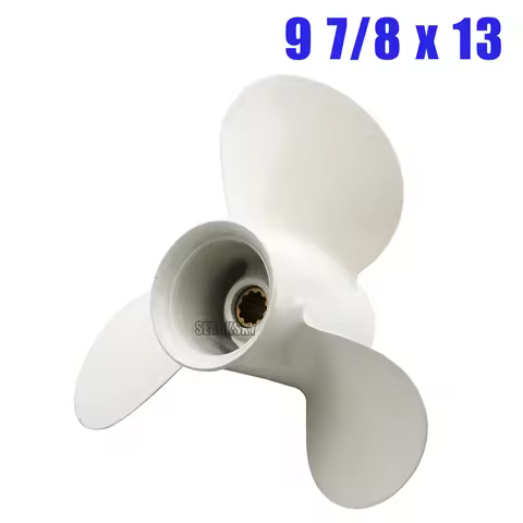 9 7/8 x 13 Marine Boat Outboard Propeller For Yamaha 20-30HP 664-45949-02-EL Aluminum Alloy White 3 