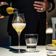 Glass of Riesling white wine, champagne, sweet wine, premium red wine, ultra-thin, handmade, luxurio