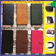 Oppo Reno 11F Reno11 11 F / F25 Pro/ A79/ A2 5G leather case, high quality leather, with card compar