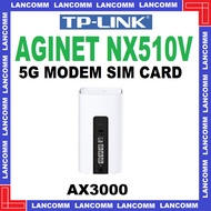 TP-LINK AGINET NX510V 5G Modem with VOIP Telephony Router WiFi 6 Dual-Band SuperFast Modem ( Deco x5