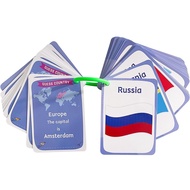 Flash card english reading learning national flag cognition body cognition early childhood learning 