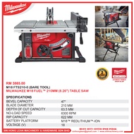 MILWAUKEE M18 FTS210-0 ASIA M18 FUEL 210MM TABLE SAW (BARE)