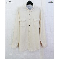 Authentic Tommy Bahama Chest Size 53 Classic Off-White Long-Sleeved Shirt