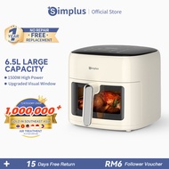 Simplus Air Fryer Large Capacity  6.5L/10L Visible Window LCD Screen for Family Gathering High Effie