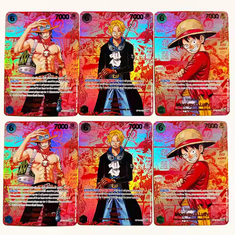 One Piece TCG EN Manga Parallel Card OP13 Luffy Ace Sabo OP13-118 OP13-119 OP13-120 Textured Foil An