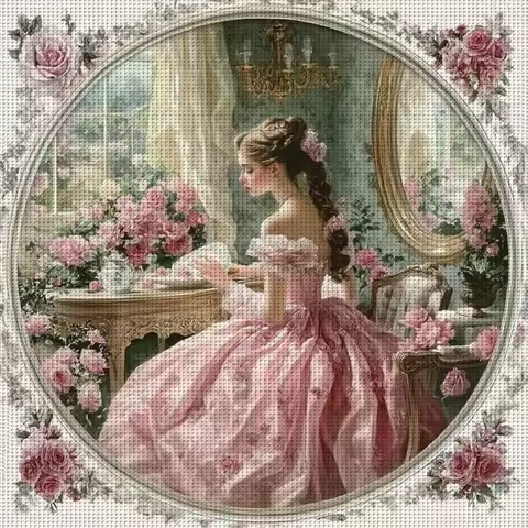 1 set of 40x40cm-15.7x15.7-inch 11CT/14CT printed fabric cross stitch DIY kit, large size, gift set