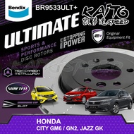 Bendix Ultimate+ | Front Disc Brake Rotors for Honda City GM6 GN2 Jazz GK BR9533ULT+