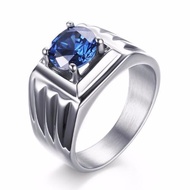 [HCM]Nhẫn inox đính đá N237 (Màu bạc)