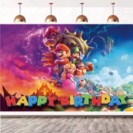 [SG] Super Mario Bros Photography 5x3ft Backdrop Banner for Party background Party Decorations Cartoon Background