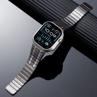 สายสแตนเลสสีไทเทเนียมสำหรับ Apple Watch Ultra 2 Series 10 46 มม.49 มม.45 มม.41 มม.44 มม. 42 มม.38 มม