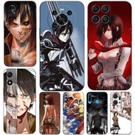 Case For Huawei y6 y7 2018 Honor 8A 8S Prime play 3e Phone Cover Soft Silicon Anime Japanese attack on Titan