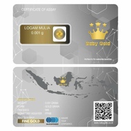 Ng4 Microgram 0,001 Gram Emas Mini Logam Mulia 24 Karat Jaminan