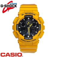 casio g-shock ของแท้ นาฬิกา นาฬิกาข้อมือผู้ชาย  รุ่น GA-100A-9A  casio watch for men นาฬิกากันน้ำ100% สายเรซิ่นกันกระแทก รับประกัน 1 ปี