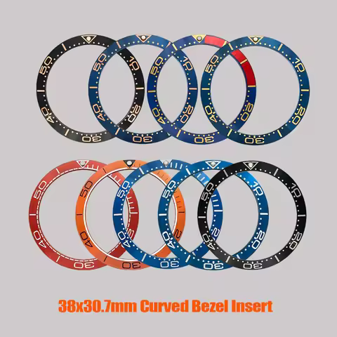38mm Curved Seamaster Ceramic Bezel Insert Fit for Sub SRPD Seamaster 300 Watch Case 38x30.7mm Curve
