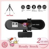 Full HD Web Camera 4k / 2k / 1k Webcam Autofocus Usb Web Camera with Microphone Tripod for Laptop De