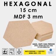 Hexagonal 15 cm - MDF 3 mm - Custom MDF board