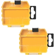 2PCS #DT70800 Yellow Small Bit Storage Case, 70x63x17mm DT70800-QZ Parts Box Compact Organizer Box D