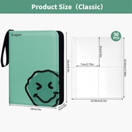 Blueberry Binder Zipper Album Leather PU 400/900 Pocket Organizer Binder For Lomo Card Photocard Pok