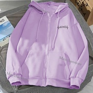 Zipper tulisan anime pria wanita oversize size l xl xxl xxxl xxxxl hoodie wanita kore style jaket ju