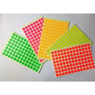 Dot Sticker Fluorescent Round Label Doudou 0.8cm