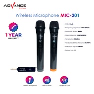 Advance MIC-201 Dua Microphone Wireless Professsional Mic Karaoke Microphone System Mic Tanpa Kabel