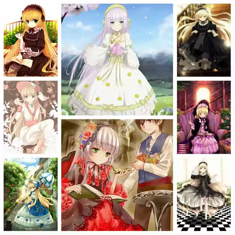 Anime Gosick Diamond Painting Victorique De Blois Japanese Cartoon Cross Stitch Kits Embroidery Pict