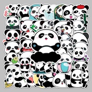 50 Sheets Panda Animals Cute Graffiti Stickers Luggage Scooter Computer Tablet Cartoon Decorative Stickers