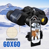 60x60 5-3000M Night Vision High Definition Zoom Optical Binoculars Telescope w/ Coordinate + Universal Phone Holder Adapter