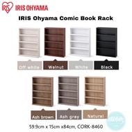 IRIS Ohyama Comic Rack, Book Rack, Book Shelf, Magazine Shelfs, Wooden Shelving, CORK-8460
