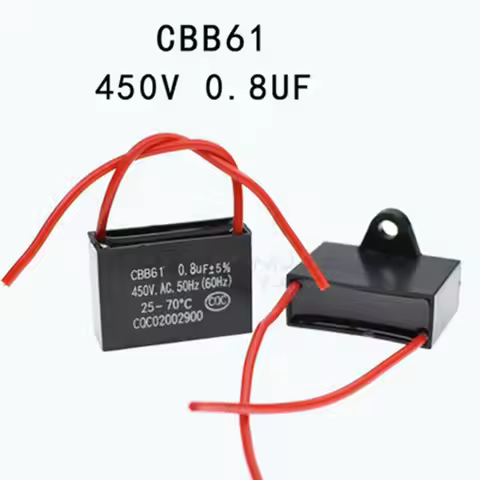1pcs 450V 0.8uF 0.8mF CBB61 Motor Start Run Fan Capacitor