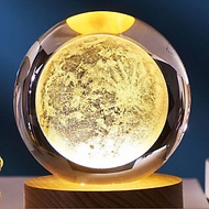 Quả cầu pha lê 3d tuyết phát sáng, đèn trang trí phòng ngủ, quà sinh nhật lưu niệm, decor để bàn làm