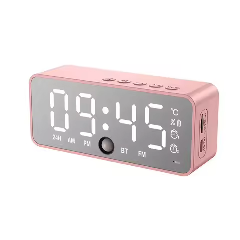 New Hot Bluetooth Speaker Clock, FM Radio, LED Digital Smart Alarm Clock, Electronic Desktop Clock, 