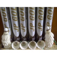 Shuttlecock Cock/ ORIGINAL JP Gold Shuttlecock MADE IN MALANG, 12 Pieces (4 Slippers, 1KG) Shuttleco