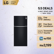 547L Top Freezer Fridge in Black Glass Finish
