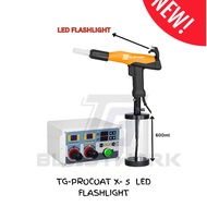 POWDER COATING GUN TG PROCOAT X5 LED FLASHLIGHT,  CUP, HOPPER, WIRELESS.