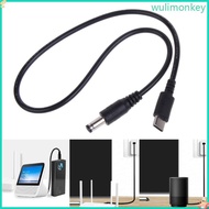 WU 40cm 1m 2m Type C to DC4 0x1 7mm 5 5x2 1mm Power Cord Wire Charging Cable Line