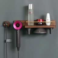 Black Walnut Solid Wood dyson Hair Dryer Bracket Perforation-Free Hanger dyson Hair Dryer Rack Hair 