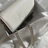 {E1even7} Margiela Style Cowhide Magiela White Shoulder Chain Bag Messenger Bag Men Women mm6